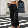 Fashion cross-border foreign trade  new retro overalls american high street loosestraight-leg wide legcasual denim