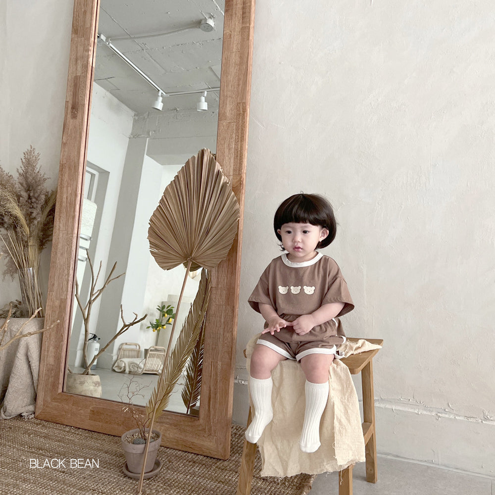 new korean style ins summer baby short-sleeve and shorts set, toddler and child unisex pajamas/loungewear