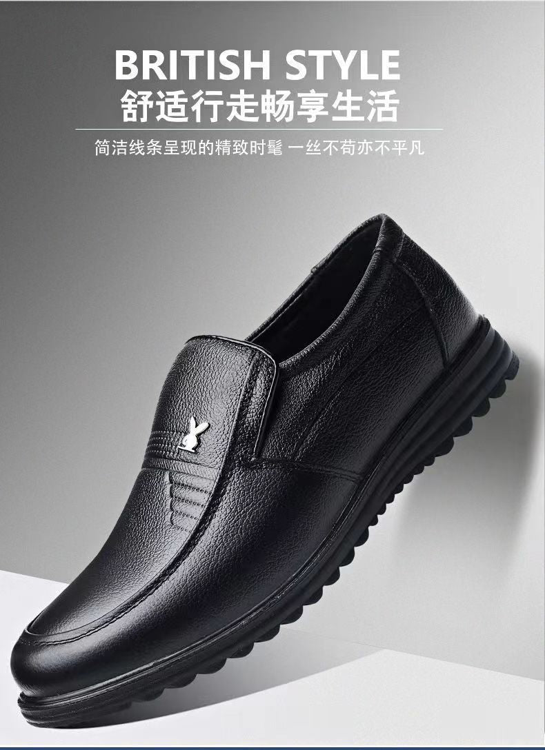 2024 new men's fashion casual leather shoes - soft sole, soft upper, loafers, flat dad shoes - factory direct, ready to ship
