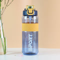 Carefully selected plastic water cups, fitness water bottles, outdoor sports portable satchel straw cups, large capacity, sealed and leak-proof