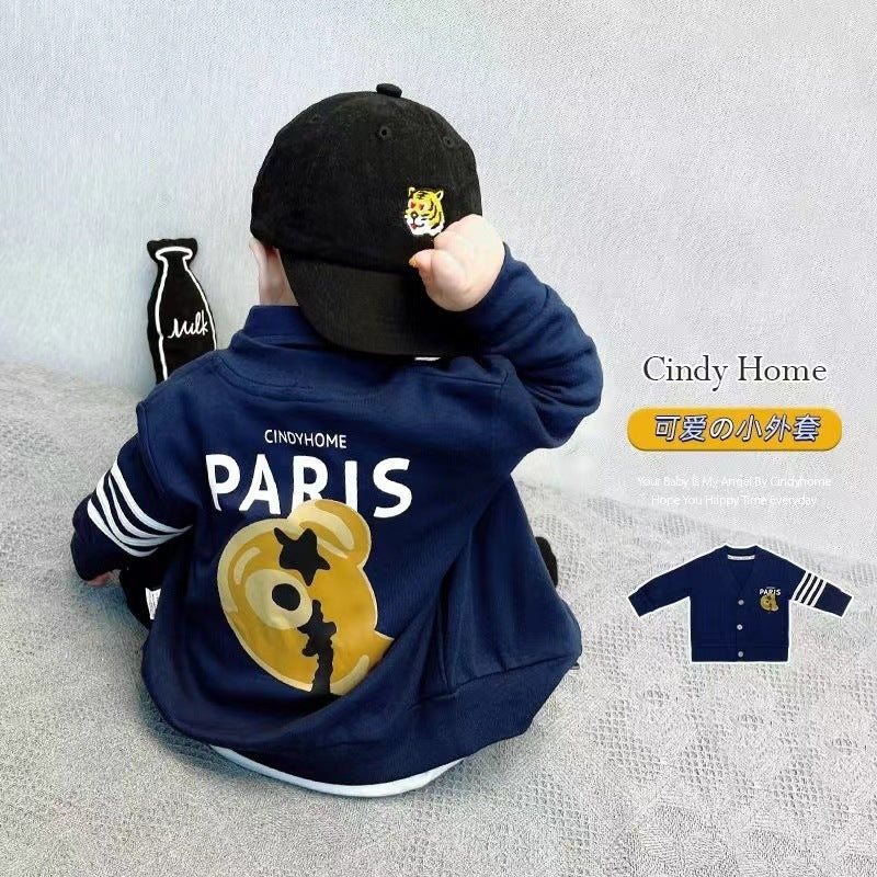 Baby boy's spring/autumn jacket - infant cardigan, boys' spring outfit,  new spring collection, baby's first birthday jacket