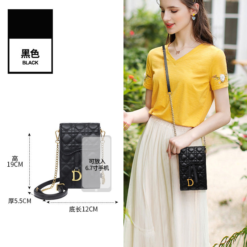 Small and large-capacity leather messenger bag women's 2025 new mobile phone shoulder bag first-layer cowhide mini women's bag