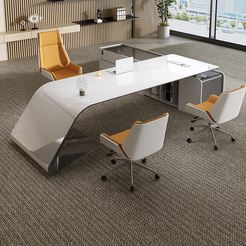 Accessible luxury paint boss table creative office desk casual modern manager table president office desk table and chair combination