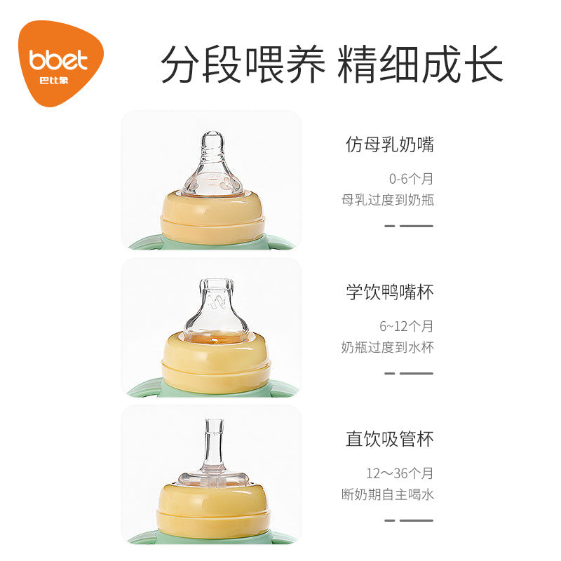 Babycare newborn ppsu sippy cup - cartoon wide-neck double handle anti-fall bottle for 1-2-3 year olds
