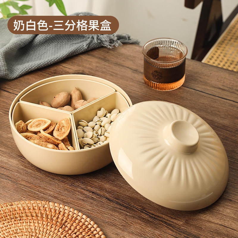 Creative and simple dried fruit box Internet celebrity household grid candy box fruit plate Chinese New Year fruit box living room snack storage box