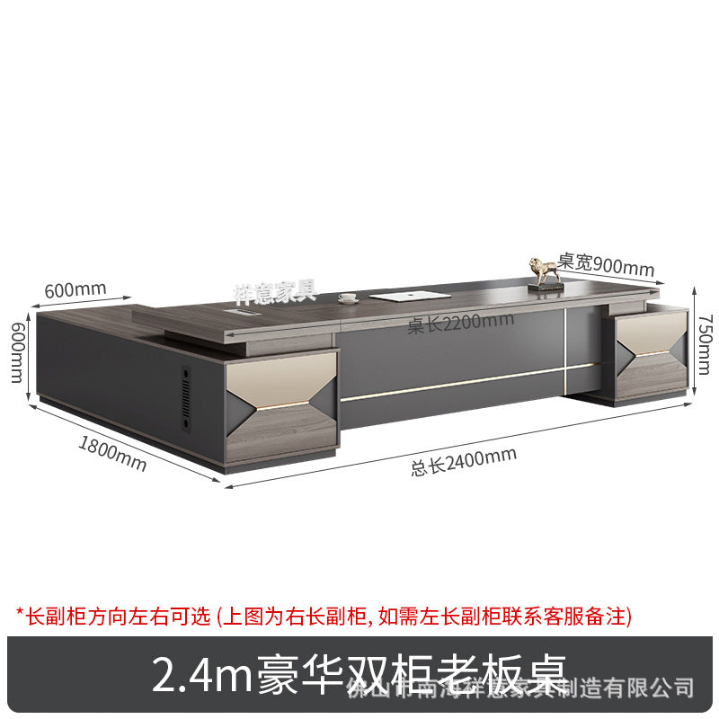 Boss desk simple modern president desk and chair combination double side cabinet head desk manager supervisor office furniture