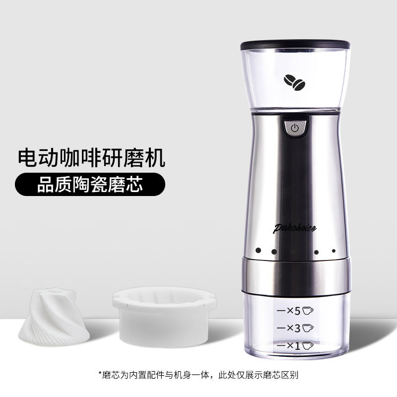 Portable electric coffee grinder - usb powered, fully automatic, compact home coffee mill