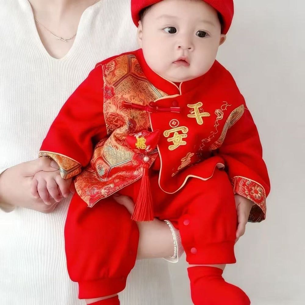 Spring & fall baby 100-day baby girl double-layer one-year-old dress suit new chinoiseriekids birthday banquet outwear clothes