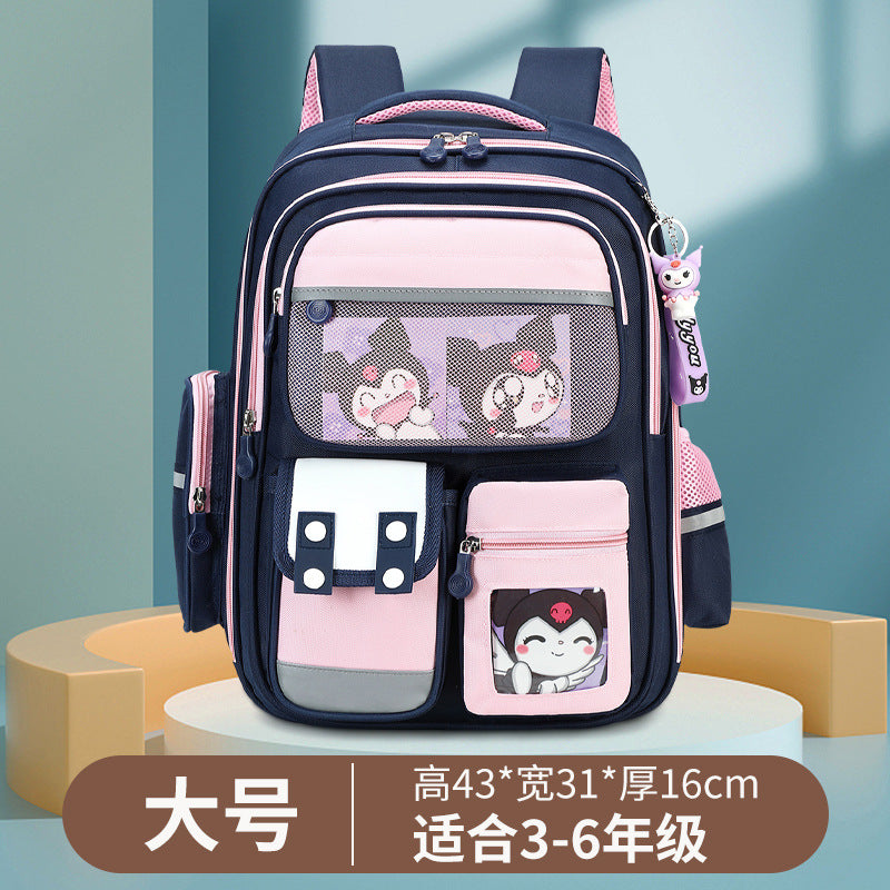 capibala school bag for primary school students, boys in grades 1-3 to 6, large capacity cute capybara stain-resistant backpack