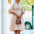 D3251 european and american women's clothing  autumn/winter new fashion elegant plus size pleated foreign trade a-line dress african dress