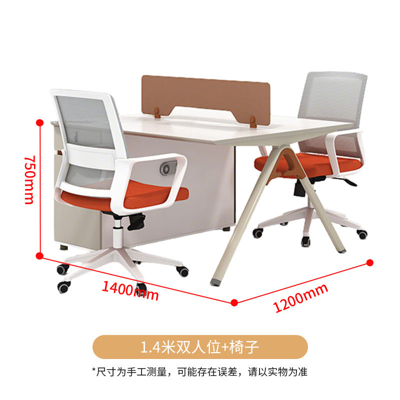 Saint li office desk and chair set - employee workstation, office desk and chair combination, minimalist furniture