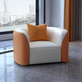 Meeting room/sales office negotiation table and chair set, light luxury clothing store/beauty salon solid wood frame leather sofa and coffee table