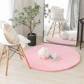 Imitation rabbit fur round carpet cat feeling floor mat hanging basket bedroom white ins bedside living room stuffed round mat
