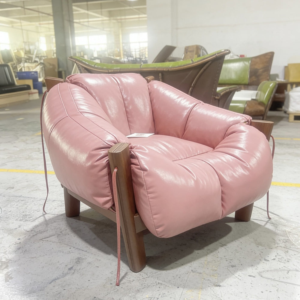 Nordic single sofa chair light luxury retro designer casual chair living room bedroom chair sofa lazy