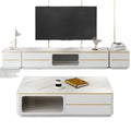 Accessible luxury slate tv cabinet coffee table combination classy luxury small apartment tempered glass new arrival tv cabinet floor cabinet