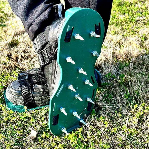 Cross-border garden soil loosening shoes grass spikes lawn inflatable soil loosening shoes self-leveling epoxy garden tools