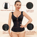 popular mesh vest shapewear zipper double-layer tummy control corset breathable tight shapewear tops wholesale