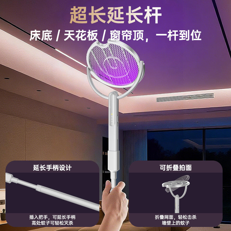 Electric mosquito swatter exportnew arrival rechargeable for home powerful electric grid swatter automatic mosquito trap mosquito killer lamp handy gadget fly swatter
