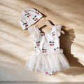 Baby girl swimsuit cute one-piece ins style fresh swimwear  new cartoon print bathing suit