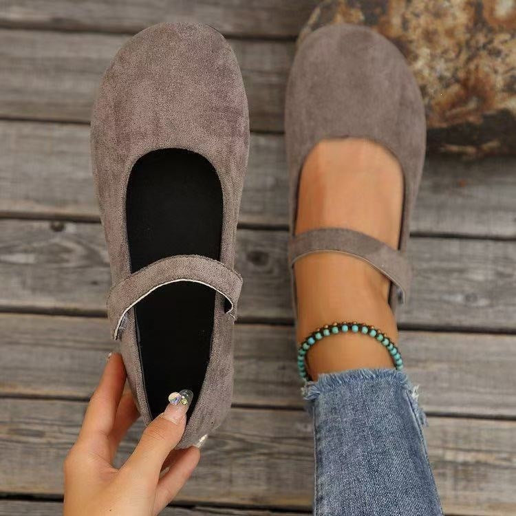 export plus size french retro mary jane shoes  spring/autumn new round toe low-cut flat shoes