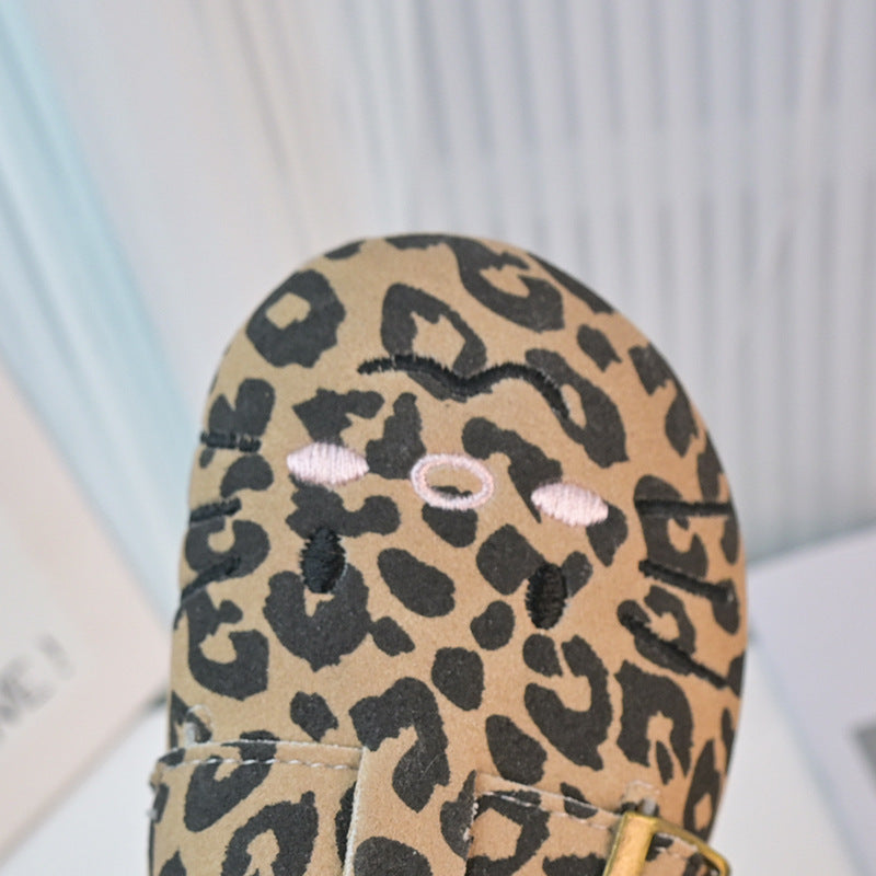 Vancahao girls' foreign trade sandals  summer new korean style children's softwood toe cap flats korean birkenstock shoes