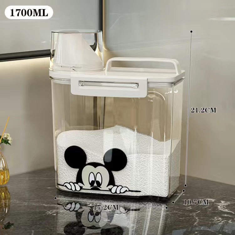 Cat Snack Storage Box Cat Food Storage Bucket Pet Snack Sealed Jar Moisture-proof Household Large Capacity Transparent Lid