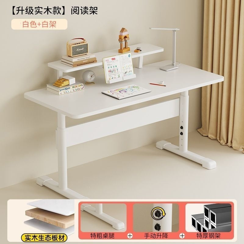 Adjustable height desk for home, student writing, and learning - compact desktop computer desk for small spaces, kids' height-adjustable study table, gaming desk