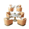 Hotel lobby sofa chair rest area reception booth sales office reception negotiation table and chair combination solid wood frame