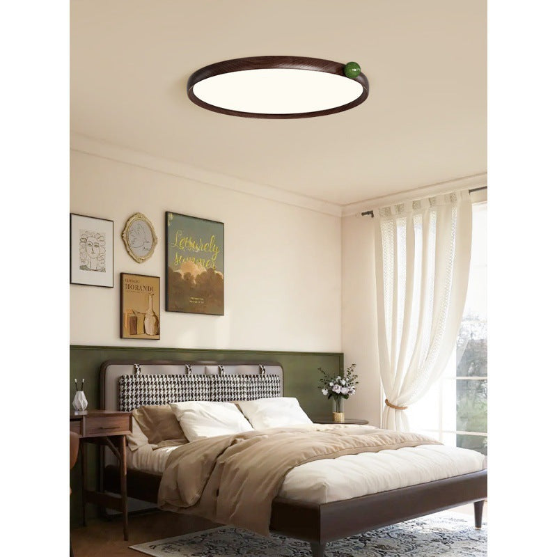 Wabi Sansi wind fruit lamp log wind bedroom ceiling lamp retro Japanese study eye protection children's room full spectrum lamp
