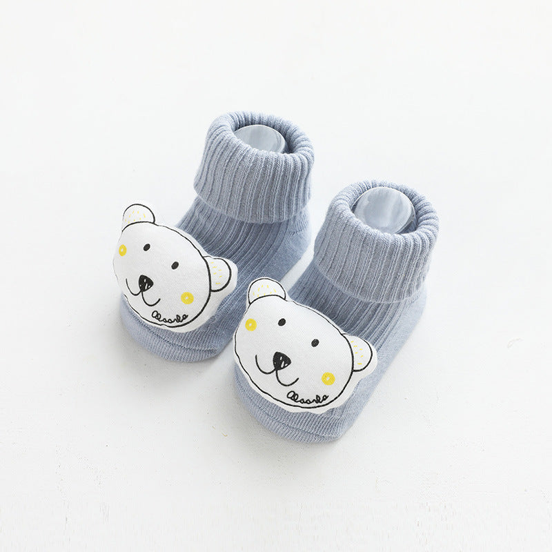 Babylon children's socks class a loose mouth baby knee socks korean style cartoon accessories baby non-slip floor socks