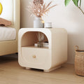 Cream style bedside table frenchaccessible luxury bedroom modern casualpopularins wabi-sabi bedside storage cabinet