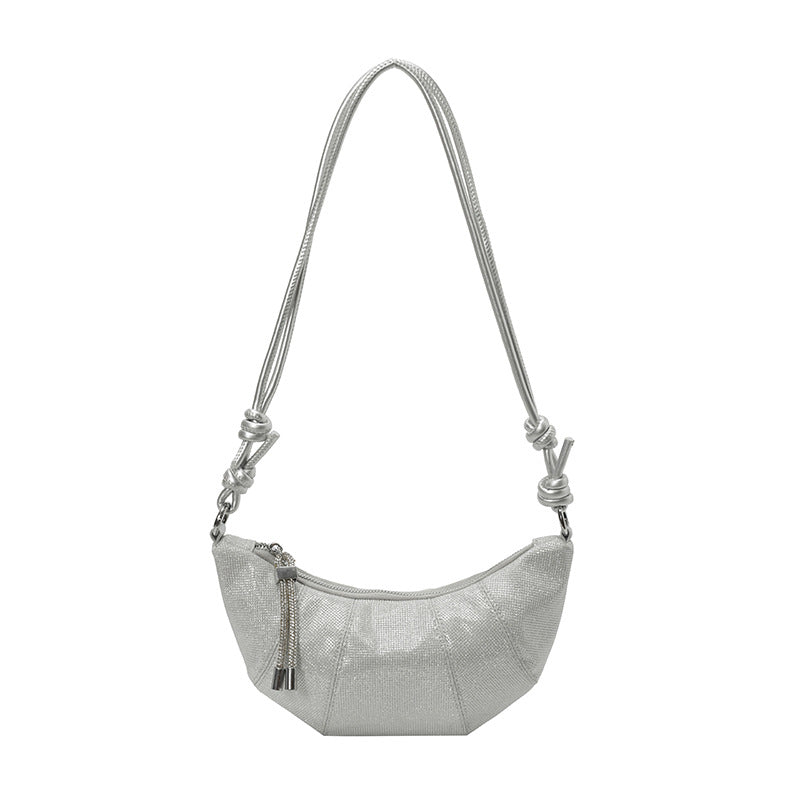 Cross-border niche light and versatile foreign style dumpling bag women's 2025 new fashion personalized creative shoulder messenger bag