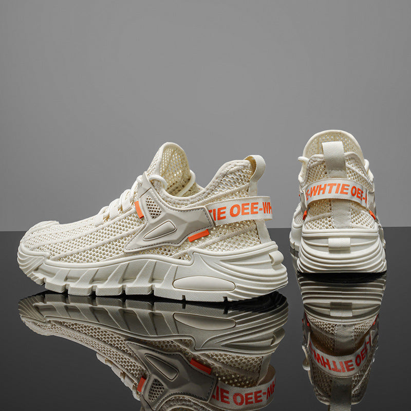 Men's summer new arrivals: breathable mesh casual shoes - lightweight, soft sole, shock-absorbing athletic sneakers for students