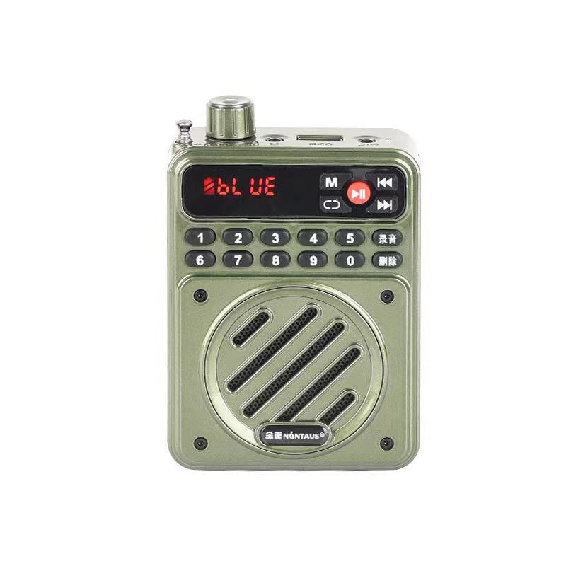Jinzheng 819 new arrival pocket elderly radio portable card bluetooth amplifier recording delete digital song request