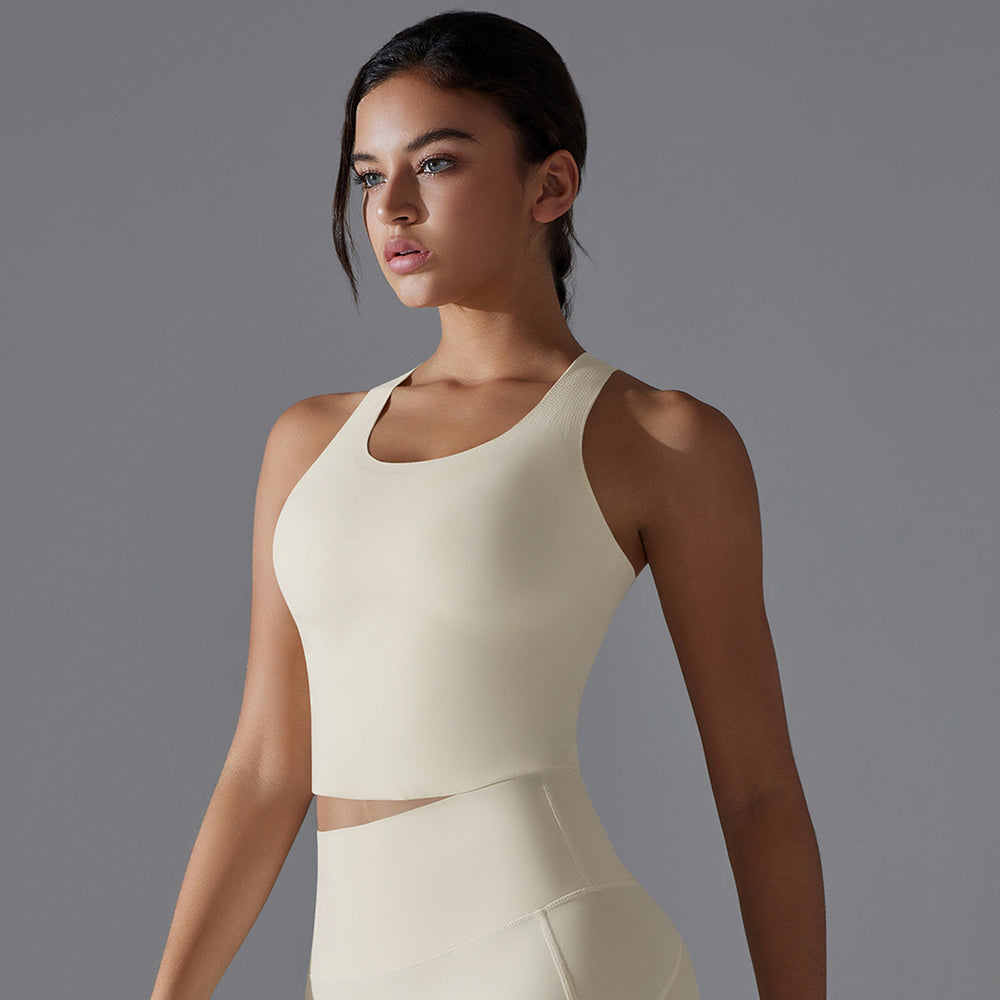 Big sale cross-border patchwork seamless back mid-length sports intimates bra sports running fitness yoga vest