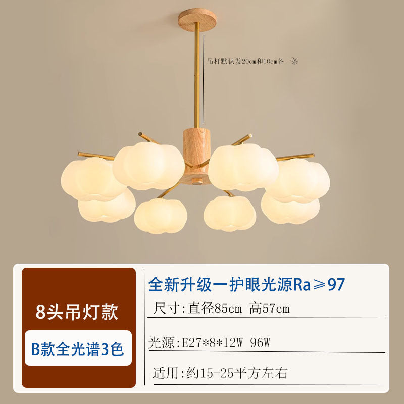 Log living room chandelier dining room light Japanese-style wabi-sabi wind homestay lighting retro wind hotel shop light bedroom lighting
