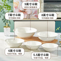 Pure white ceramic bowl for homethickened oven mitts noodle bowl soup bowl hat bowl microwave oven can be processed log0