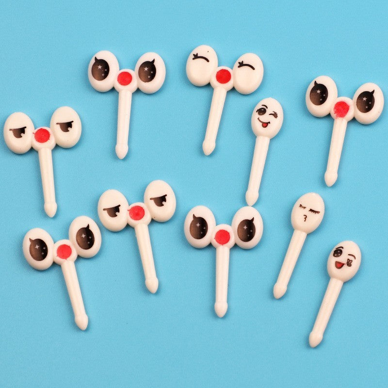 cartoon fruit fork set - cute animal creative fruit picks, bento fruit forks, dessert forks - wholesale