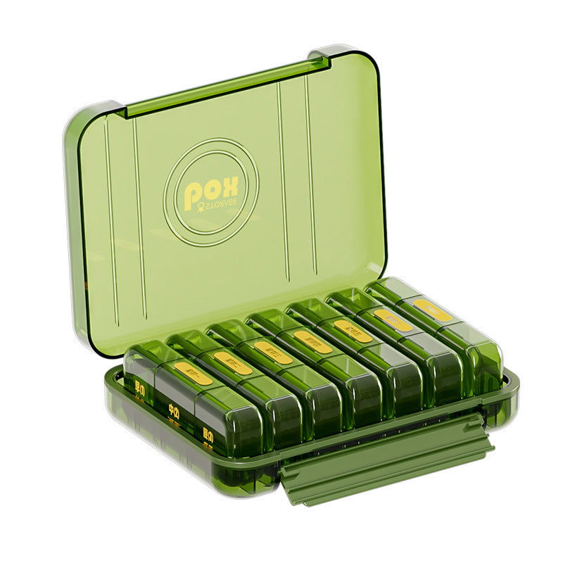 Portable medicine box upgrade, seven days a week tablet storage box, small square box, divided into compartments, mini medicine box dispenser