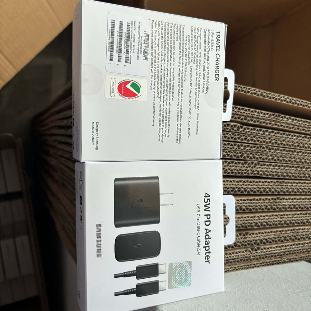 Original t845 charger, compatible with samsung phones, 45w european/uk plug, super fast charge 2.0 charging adapter