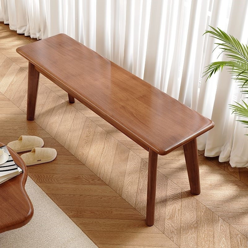 Scandinavian solid wood bench living room dining table stool modern accessible luxury log bench bed end shoe changing stool sofa tea table stool