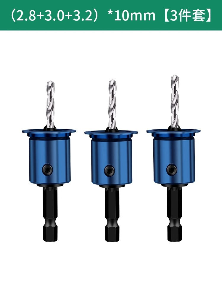Baolian hexagonal shank woodworking countersunk drill bit 2-in-1 limit hole opener countersunk drill bit reaming cone hole multi-support