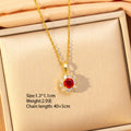 X8314-29 gold round necklace