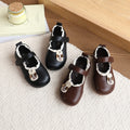 Vancahao girls' fairy academy style loafers -  spring/autumn soft sole lace trim breathable leather shoes