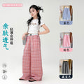 【ultra-thin plaid】new summer collection: versatile, breathable, and refreshing casual pants for kids - style 2615