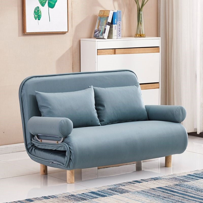 Foldable and detachable washable small apartment living room minimalist modern double/single multifunctional cat paw leather sofa bed - free shipping