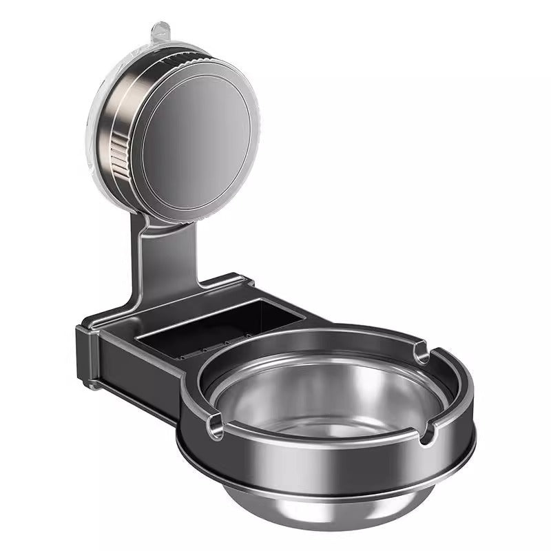 Suction cup punch-free bathroom ashtray for home toilet wall-mounted anti-fly ash storage separates creative ashtray