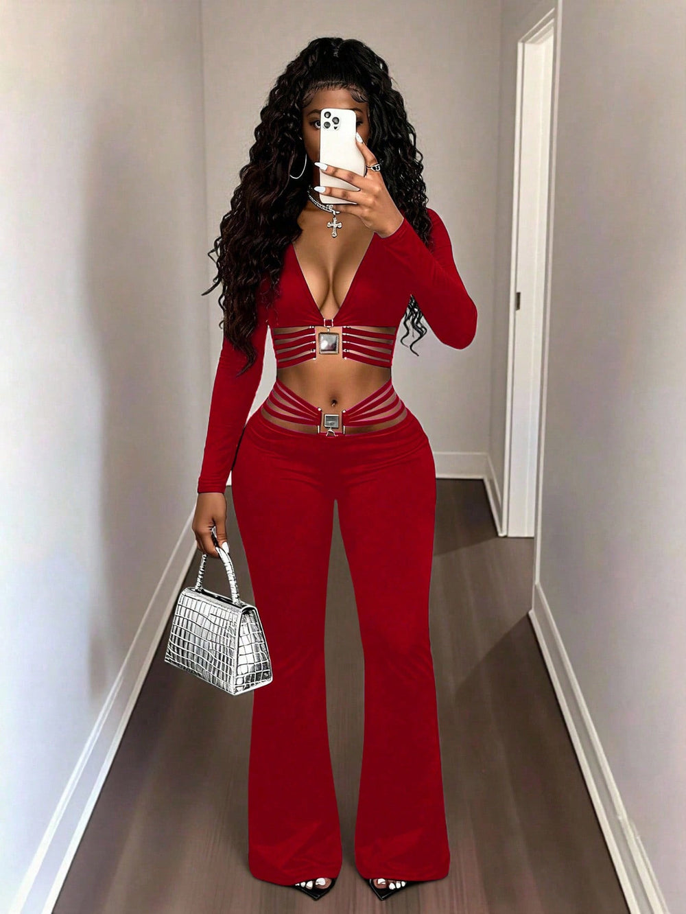 fall new arrival:  black tummy control, butt-lifting, flare leg pants - slimming, figure-flattering, long pants for activewear and everyday wear