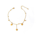 2025 new heart-shaped tassel anklet for women - premium lucky bead sexy foot chain in titanium steel, fade-resistant
