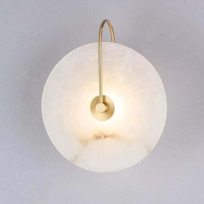 Modern bedroom bedside wall lamp living room background decoration atmosphere wall light staircase light aisle round marble small wall lamp